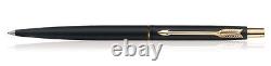 10 x Parker Classic Iconic Matte Black GT Gold Trim Ballpoint Pen Blue Ink New