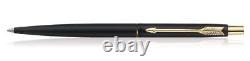 12 X Parker Classic Matte Black Gold Trim Stainless Steel Ballpoint Pen Blue Ink