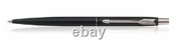 12 X Parker Classic Stainless Steel Chrome Trim Matte Black Body Ballpoint pen