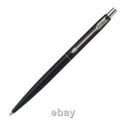 12 X Parker Classic Stainless Steel Chrome Trim Matte Black Body Ballpoint pen