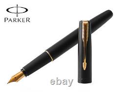 12xPARKER FRONTIER MATTE BLACK GT FOUNTAIN PEN GOLD NIB- LOWEST SHIPPING CHARGES