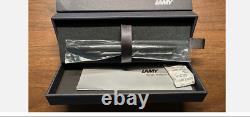 $172 LAMY 2000 Black Fine (F) Gold Nib Fountain Pen NEW Brushed Steel Writing