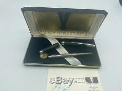 1974 Matte Black Capless PILOT VANISHING POINT Fountain Pen 14K F Nib Box Papers