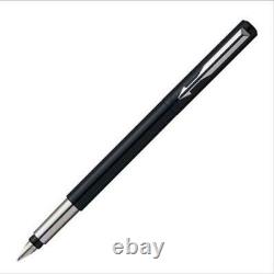 20pcs Excellent Parker Pen Vector Fountain Pen Matte Black Chrome Trim Fine Nib