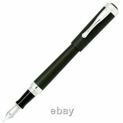 5280 Aspen Matte Carbon Fiber withRhodium Medium Fountain Pen