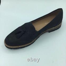 Aerosoles Womens Pen Name Loafer Shoes Black Tassels Leather Slip Ons 11 M New