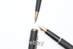 Aquarius Ballpoint Pen and Fountain Pen Hemisphere Matte Black GT