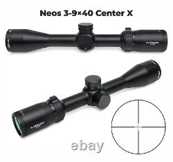 Athlon Optics Neos 3-9×40 Center X Riflescope with H Rings & CD Hat and Pen Bundle
