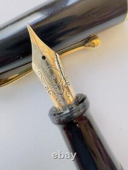 Aurora 88 Matt black 14k M Fountain Pen Used