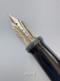 Aurora 88 Matt black 14k M Fountain Pen Used