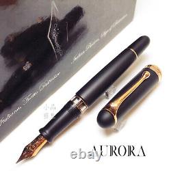 Aurora 88 Special Edition Matte Black 14K Rose Gold Fountain Pen