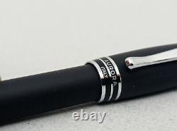 Aurora Ipsilon By 30 Matte Black Resin Chrome Trim Ballpoint Pen Unused