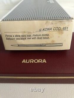 Aurora Kona Giugiaro matte black ballpoint pen New Old Stock in box