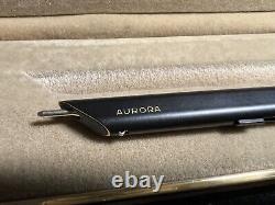 Aurora Pen Sphere Thesi T/91 Lacquer Black Matte Trim Plated Gold 18k New
