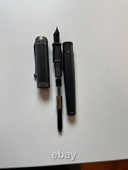 Aurora Talentum Black Ops Fountain Pen Matte Black, Ruthenium Metal Cap