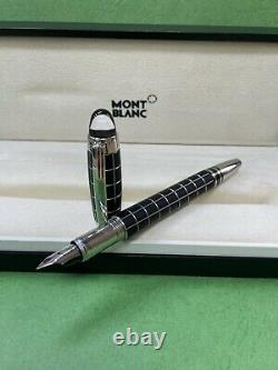 Authentic MONTBLANC Starwalker platinum Trims Matte Black Grid Fountain pen R