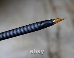 Beautiful Pen Fountain LAMY Imporium Lacquer Black Matt Gold Solid 18 Carat