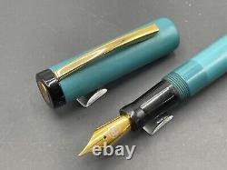 Bexley USA Flat Top Prototype Aqua Green Hard Rubber (Ebonite) Fountain Pen