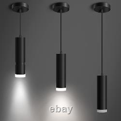 Black Pendant Lights, Modern LED Kitchen Island Light, Unique Adjustable Focus Pen