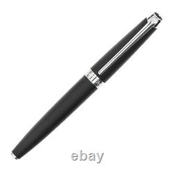 Caran D'Ache Silver-Plated Lèman Black Matt Fountain Pen (M)