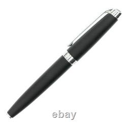 Caran D'Ache Silver-Plated Lèman Black Matt Fountain Pen (M)