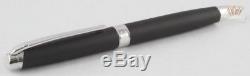 Caran D'ache Leman Matte Black With Silver Trim Ball Point Pen New Model Design