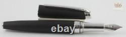 Caran D'ache Leman Matte Black With Silver Trim Fountain Pen Awesome New Model