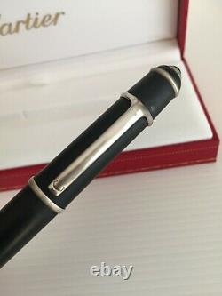Cartier Diabolo Fountain Pen Matt Black Lacquer Steel Finish Rare