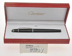 Cartier Diabolo ST180034 black matte lacquer FP NEW never inked with defect