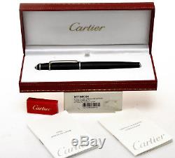 Cartier Diabolo stilo nuova black matte finish fountain pen new never inked