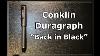 Conklin Duragraph Fountain Pen Unboxing And Review With Added Omniflex Nib