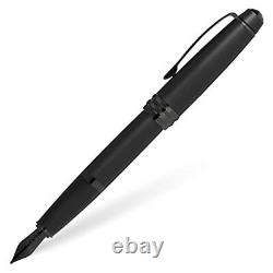 Cross BAILEY MATTE BLACK LACQUER WITH POLISHED BLACK PVD FOUNTAIN PEN