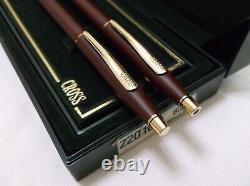 Cross Century Classic Matte Burgundy & 23KT Gold Pen &. 5mm pencil Made in USA