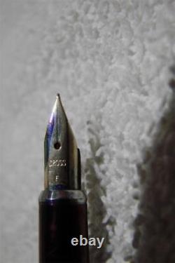 Cross Century Matte Black & Gold Fountain Pen Fine Pt Made In Ireland 2506