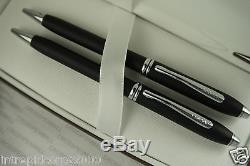 Cross Executive Style Royal Cool Smooth Matte Black Townsend Pen & 0.7MM PenciI