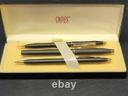 Cross Matte Black Fountain Pen And Pencil