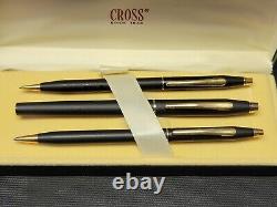 Cross Matte Black Fountain Pen And Pencil