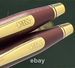 Cross Matte Burgundy & Gold Pen & 0.5mm Pencil Set? NOT PERSONALIZED