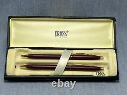 Cross Matte Burgundy & Gold Pen & 0.5mm Pencil Set? NOT PERSONALIZED