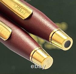 Cross Matte Burgundy & Gold Pen & 0.5mm Pencil Set? NOT PERSONALIZED