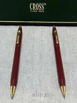 Cross Matte Burgundy & Gold Pen & 0.5mm Pencil Set? NOT PERSONALIZED