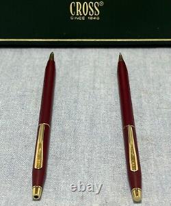 Cross Matte Burgundy & Gold Pen & 0.5mm Pencil Set? NOT PERSONALIZED