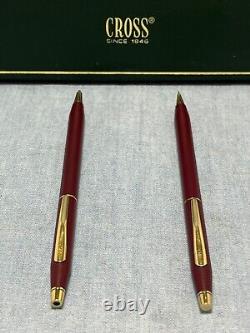 Cross Matte Burgundy & Gold Pen & 0.5mm Pencil Set? NOT PERSONALIZED