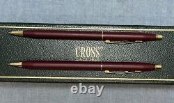 Cross Matte Burgundy & Gold Pen & 0.5mm Pencil Set? NOT PERSONALIZED