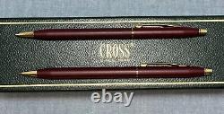 Cross Matte Burgundy & Gold Pen & 0.5mm Pencil Set? NOT PERSONALIZED