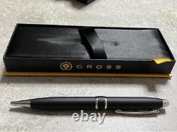 Cross Single Color Ballpoint Pen with Box, Matte Black, Silver #83192b
