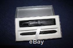 Cross Townsend Matte Black Fountain Pen Med Pt & Pouch New In Box Made In USA
