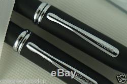 Cross Townsend Royal Smooth Satin Matte Black Fountain Pen and Rollerball Pen