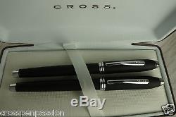 Cross Townsend Royal Smooth Satin Matte Black Fountain Pen and Rollerball Pen