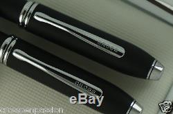 Cross Townsend Royal Smooth Satin Matte Black Rollerball Pen and 0.7mm Pencil